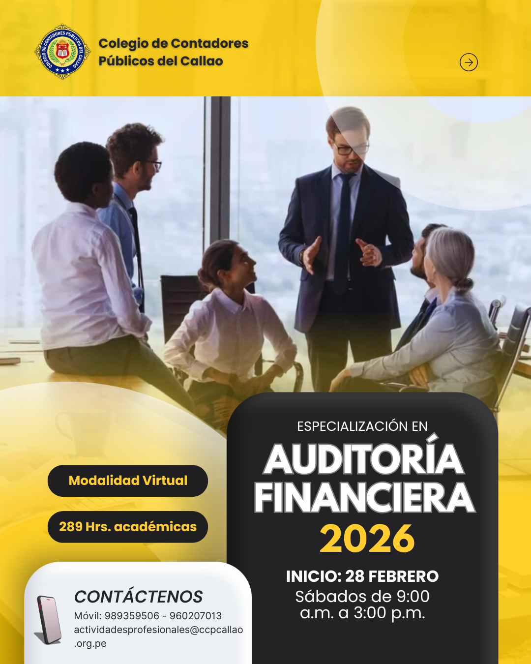 ESPECIALIZACIÓN: EN  AUDITORIA FINANCIERA  - 2026